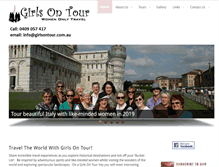 Tablet Screenshot of girlsontour.com.au